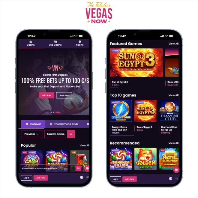 Vegas Now screenshots on mobile